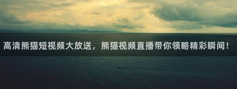 nba极速体育直播在哪看：高清熊猫短视频大放送，熊猫视频直播带你领略精彩瞬间！